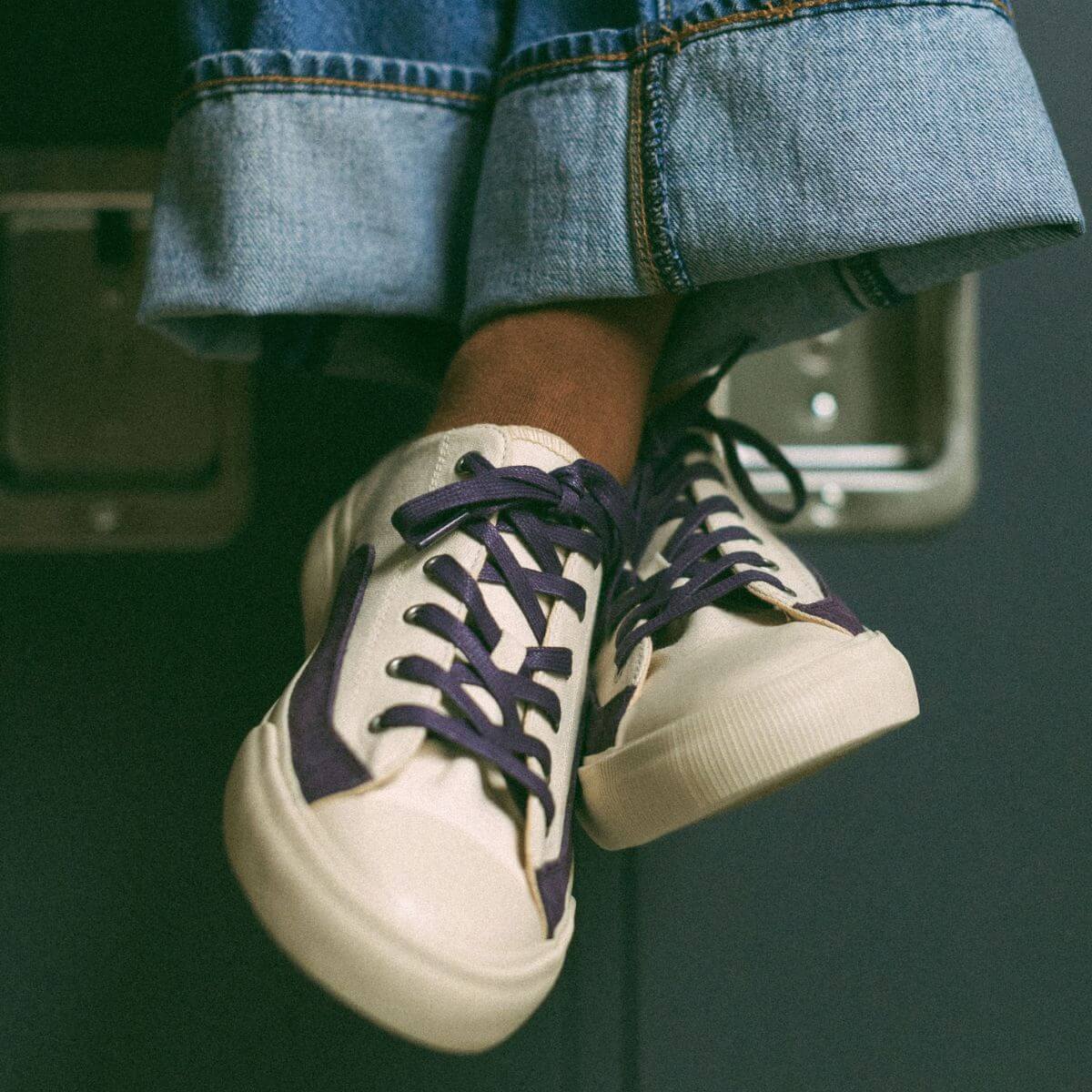 All-American 14 Low-Top White/Eggplant - Image 4