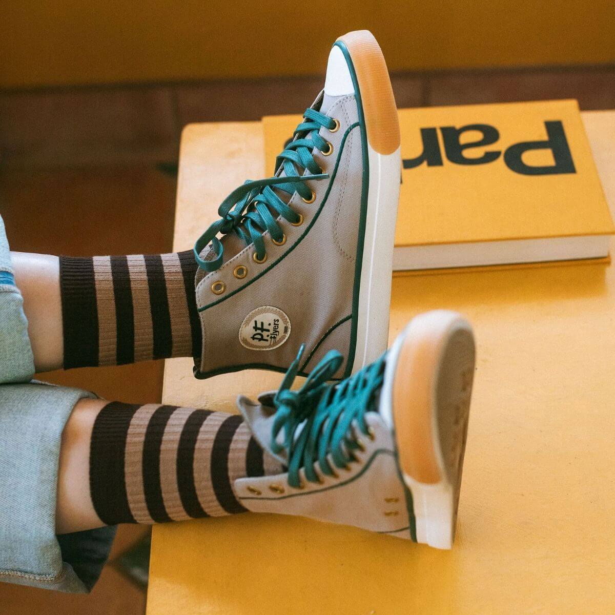All-American Clubhouse High-Top Gray/Green - Image 11