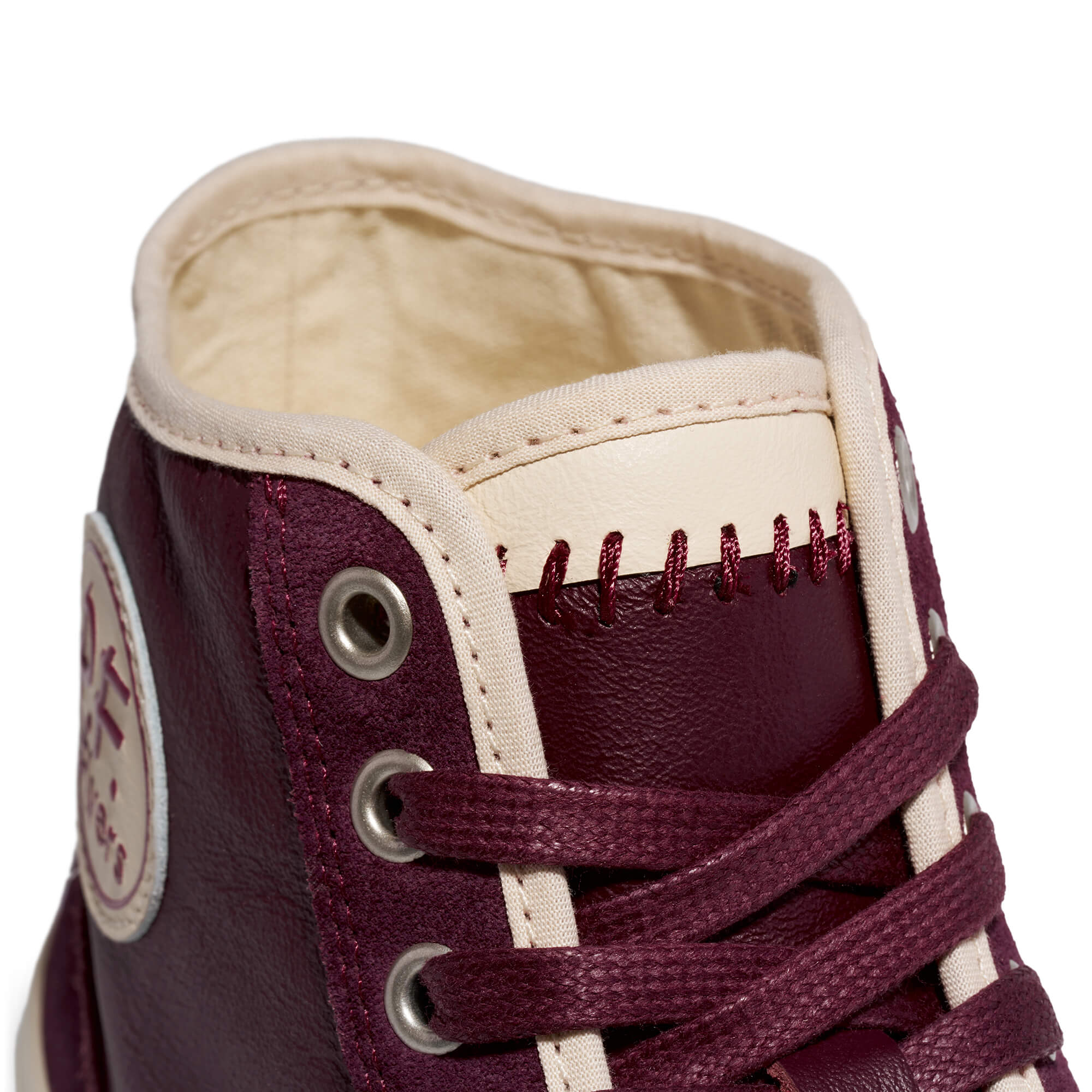 Center Vintage High-Top Burgundy/Antique White - Image 11