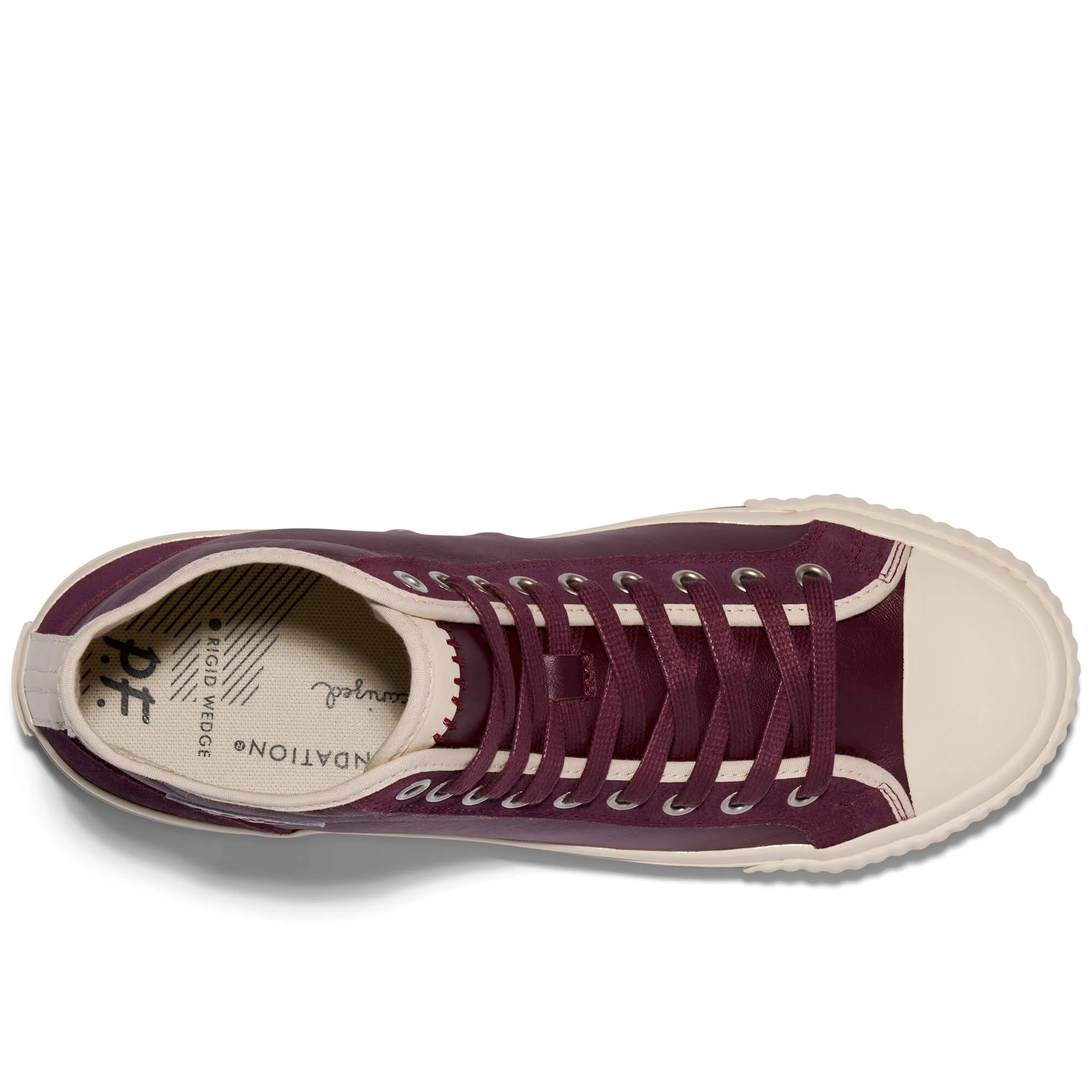 Center Vintage High-Top Burgundy/Antique White - Image 13