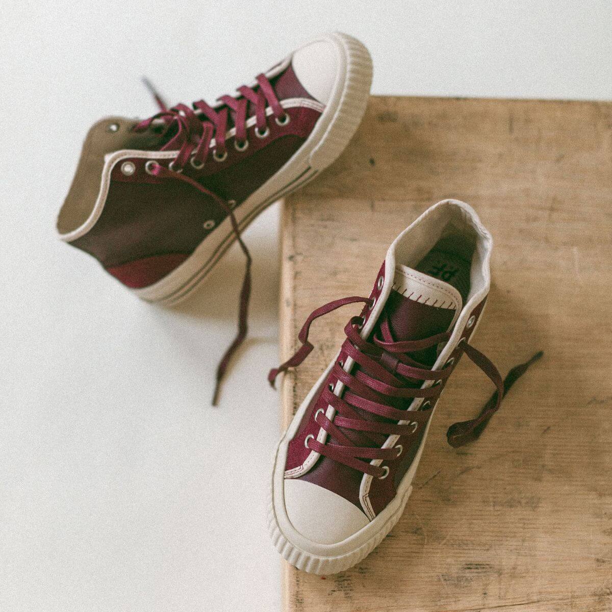 Center Vintage High-Top Burgundy/Antique White - Image 14
