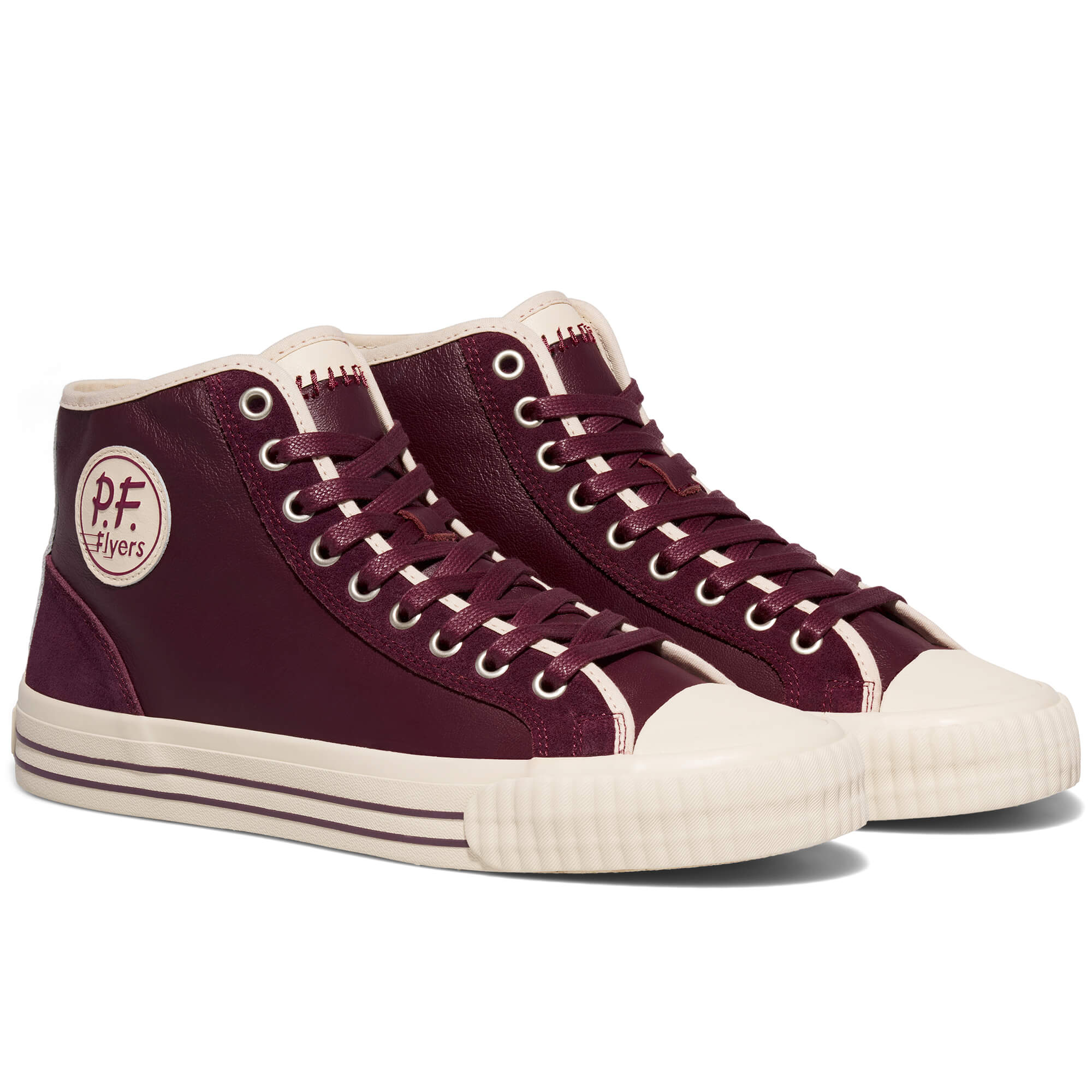 Center Vintage High-Top Burgundy/Antique White - Image 5
