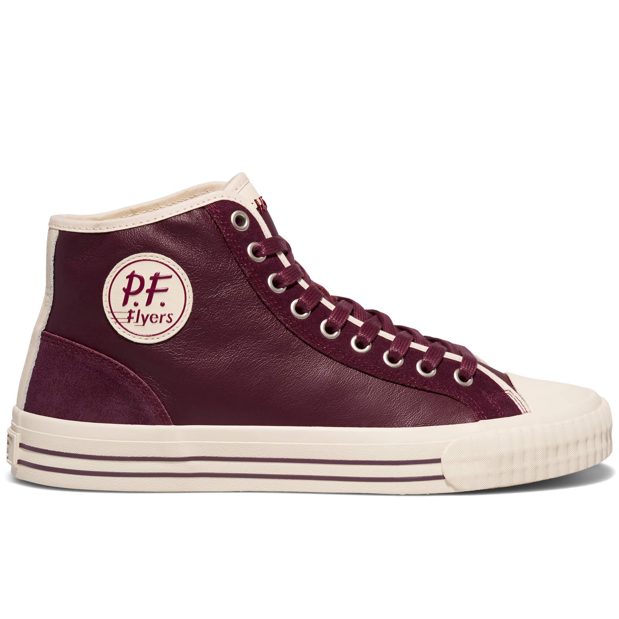 Center Vintage High-Top Burgundy/Antique White - Image 6