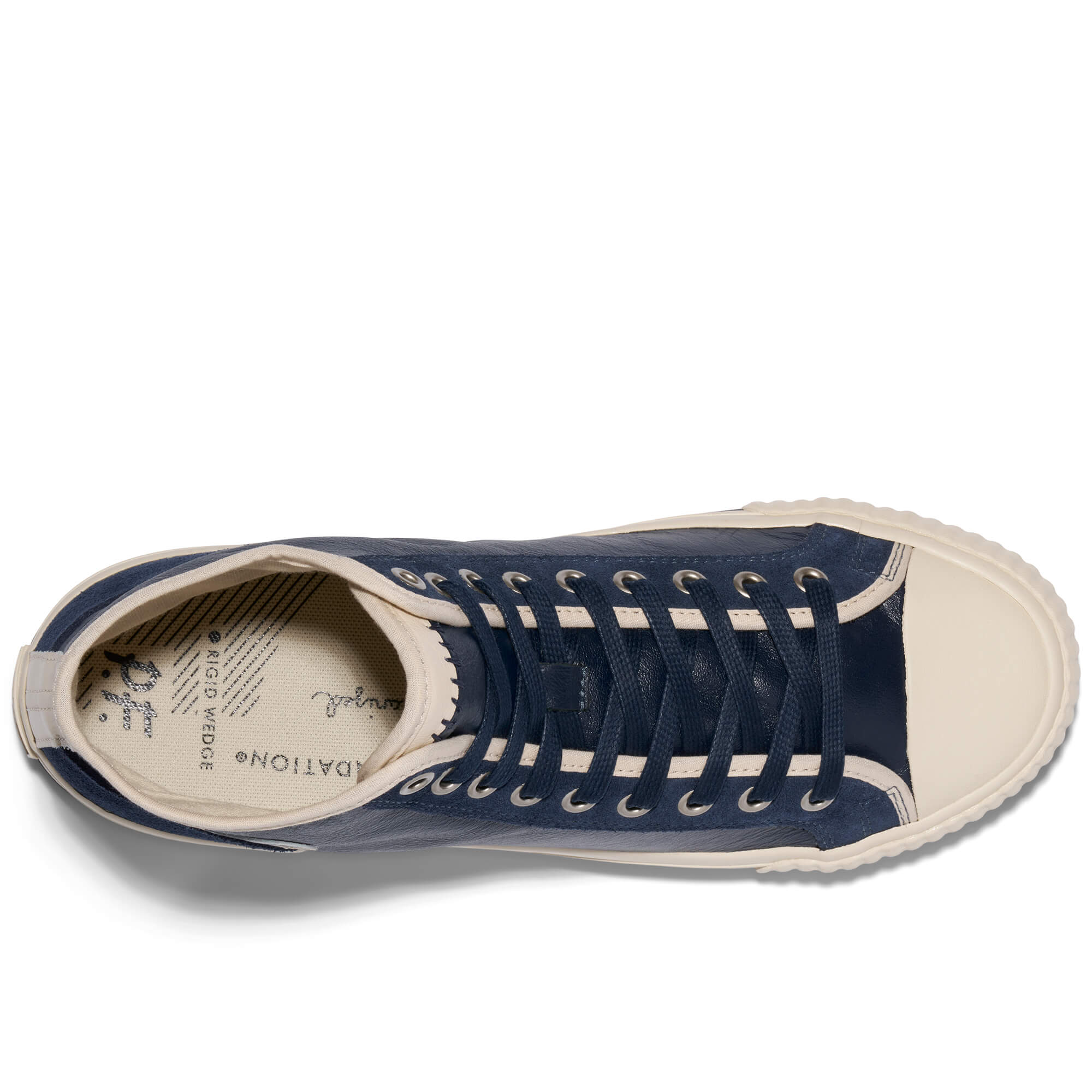 Center Vintage High-Top Navy/Antique White - Image 12