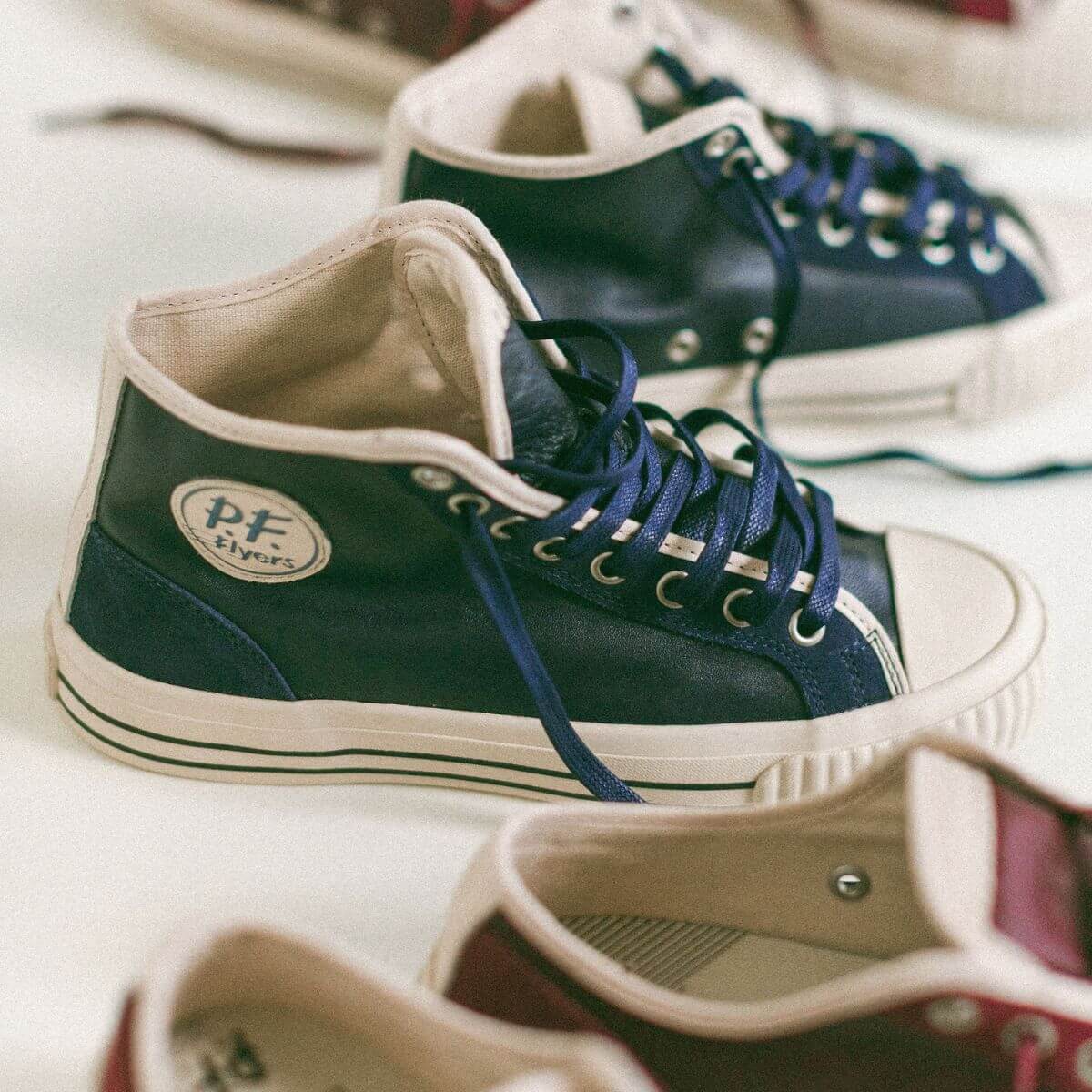 Center Vintage High-Top Navy/Antique White - Image 14