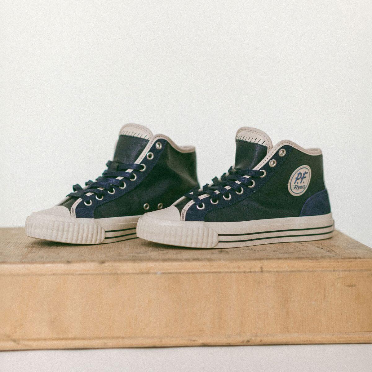 Center Vintage High-Top Navy/Antique White - Image 16