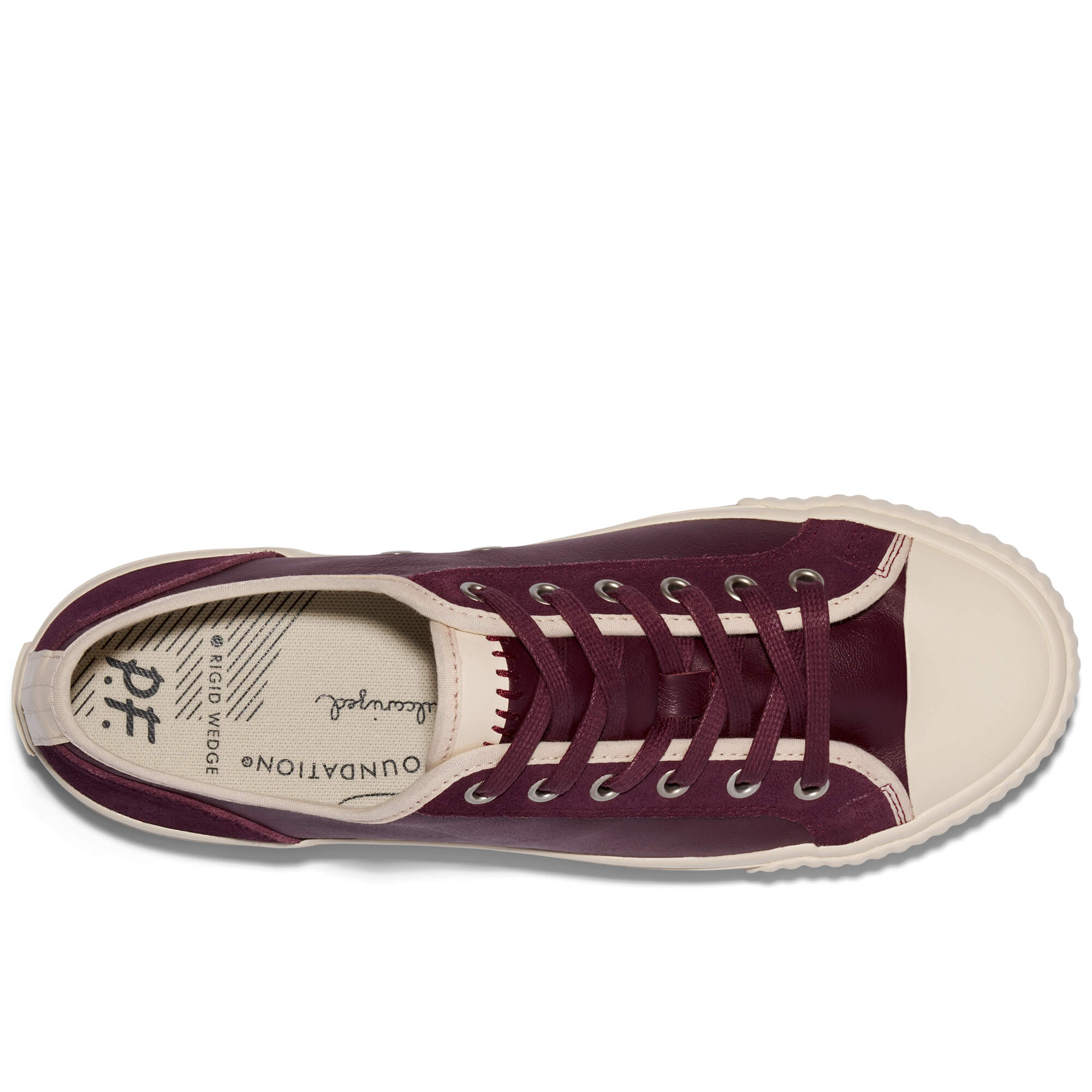 Center Vintage Low-Top Burgundy/Antique White - Image 11