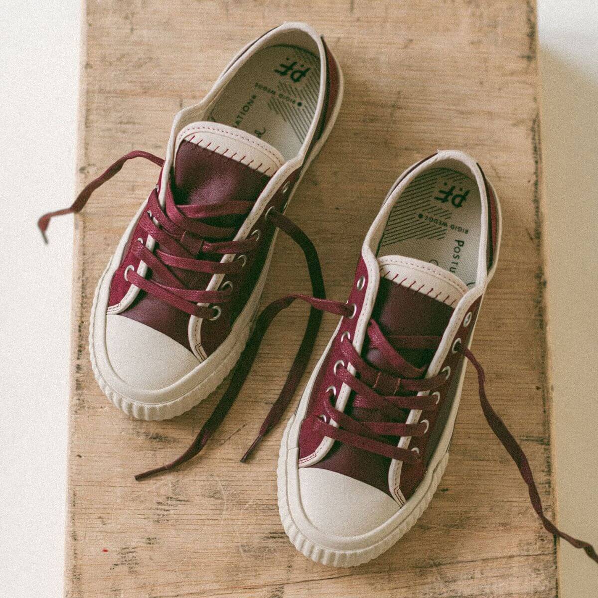 Center Vintage Low-Top Burgundy/Antique White - Image 3