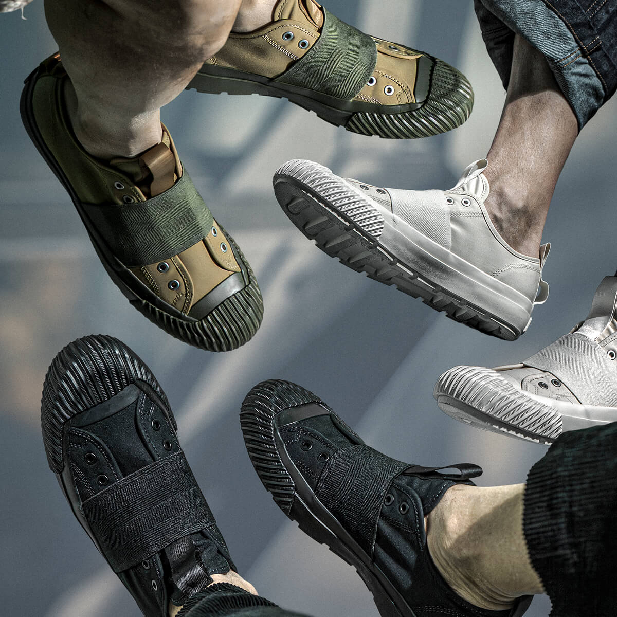 Grounder Engineered Garments Low-Top Slip-On Off-White - Image 5