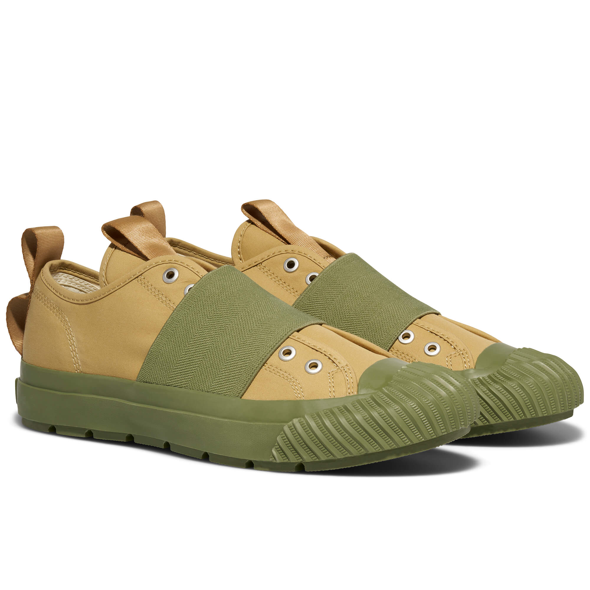 Grounder Engineered Garments Low-Top Slip-On Khaki/Olive Green - Image 7