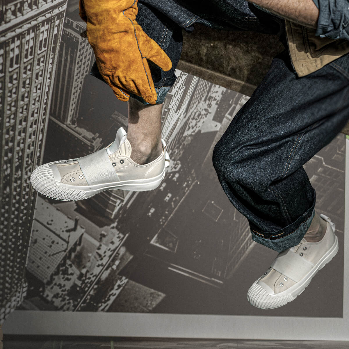 Grounder Engineered Garments Low-Top Slip-On Off-White - Image 6
