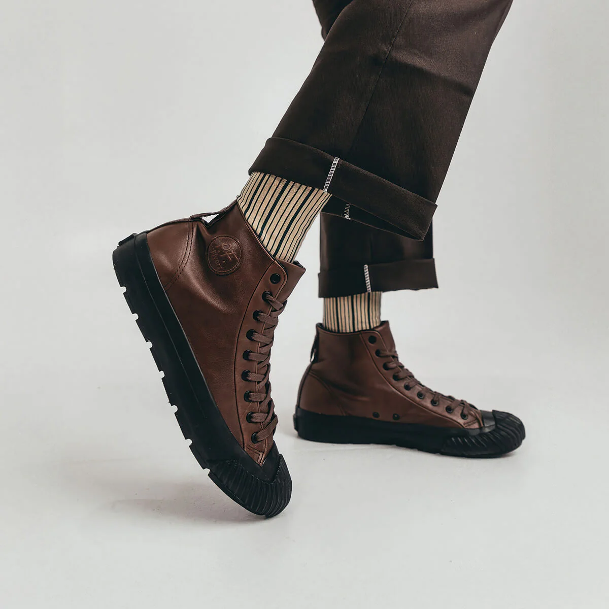 Grounder Luxe High-Top Brown/Black - Image 4