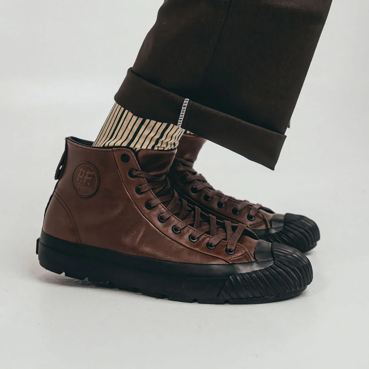 Grounder Luxe High-Top Brown/Black - Image 5